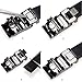 Vbiger Fashion Men's Ratchet Belt Automatic Buckle Full Grain Leather 35mm Wide (Black 1) size 44-52 trim to fit