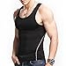 Image Men T-Shirt Cool Dry Compression Tank Top for Men, Muscle Baselayer Sleeves for Running Training Cycling, Color Black/White
