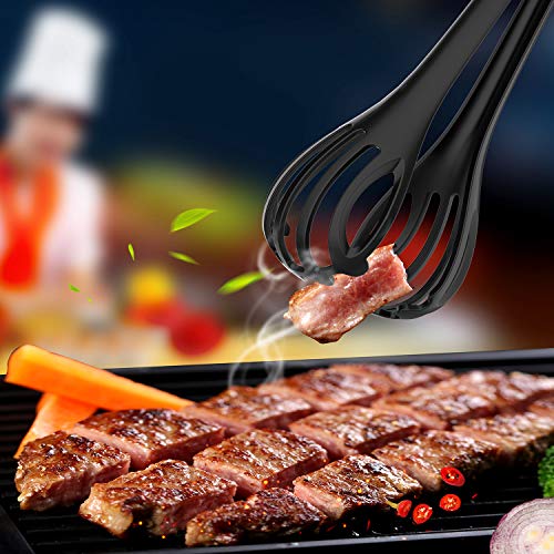 Hypermotion - Kitchen Tongs - 3 in 1 Multifunctional Egg Whisk Nylon Food Tongs for Kitchen Utensils - whisps - Egg Beater - Tongs for Cooking - Pasta Spaghetti Clip - Blender Mixer - Grill Tongs