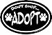Imagine This 4-Inch by 6-Inch Car Magnet Social Issues Oval, Don't Shop Adopt