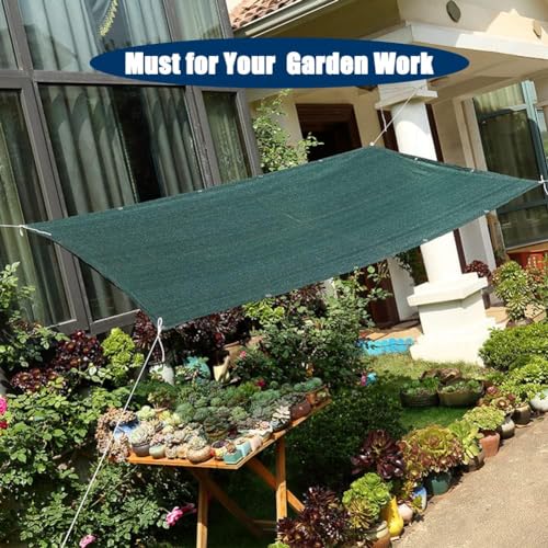 TERRIFI Green Shade Cloth 2 x 3 M - 90% UV-Blocking Sun Shade Net with Grommets, Ideal for Greenhouse, Patio, Lawn, Outdoor Plant Cover, Protects Flowers and Vegetation