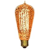 Sunlite 40S19/AQ/T/GF 40-watt  Antique Edison S19, Medium Base, Golden Fleck