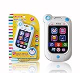 A-forest Baby Phone Toy Touch Swipe Screen Learning with 7 Pretend Apps and 3 Function Modes-Shock Resistant Baby Cell Phone Study Educational Telephone Toys for kids(White)