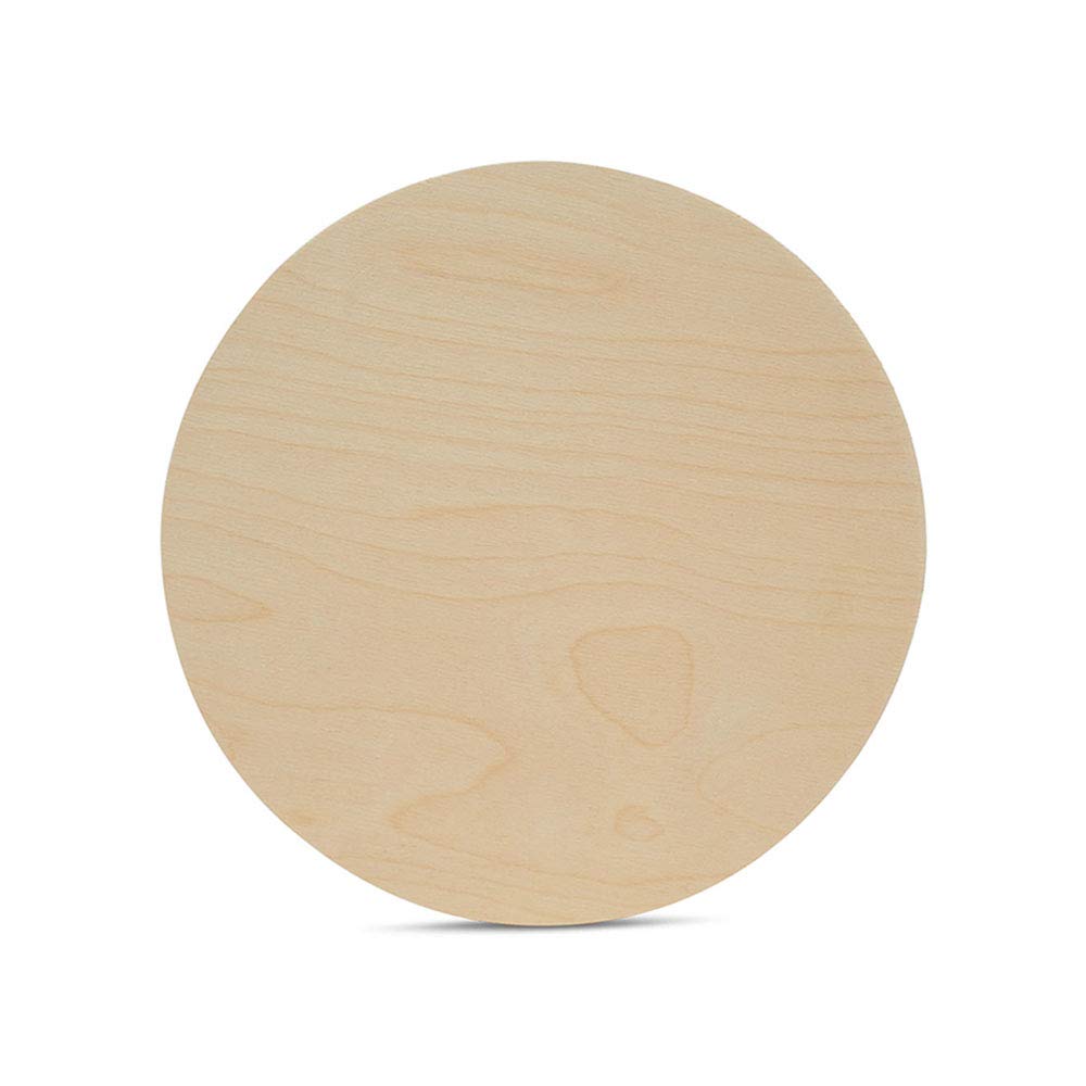 Woodpeckers Wood Circles 10 inch, 1/4 Inch Thick, Birch Plywood Discs, Pack of 3 Unfinished Wood Circles for Crafts, Wood Rounds by
