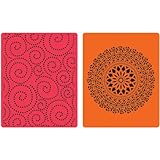 Sizzix Textured Impressions Embossing Folders 2PK - Dot Swirl & Medallion Set by Hero Arts