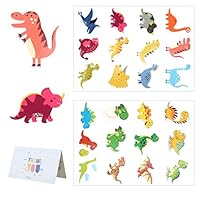 SOJUNER Dinosaur Temporary Tattoos Kids Boys Girls 24 Tattoos (Pack of 2 Sheets) Children Party Supplies Birthday Decoration Festival Favors Decor