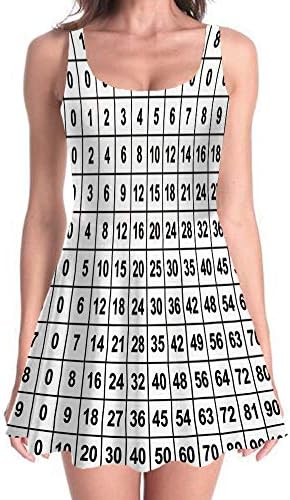 Mathematics Classroom Decor Women's Cute Dress Black White Mini Party Dress Skater Dress