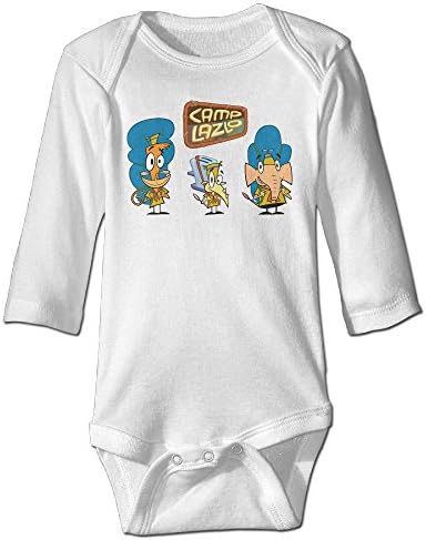 PGiG Baby's Camp Lazlo Hanging Bodysuit Romper Playsuit Outfits Clothes Climbing Clothes Long Sleeve White