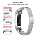 Oitom for Fitbit Alta HR Accessory Bands and for Fitbit Alta Band, Stainless Steel Milanese Loop Wristband (2 Pack Silver+Rose Gold, Small 5.1