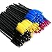 (200-Pieces ) Mascara Brush Set - 4 Beautiful Color Disposable Eyelash Mascara Wands Makeup Applicator Brushes - (50 Each - PINK/ YELLOW/ BLUE/ BLACK) Gold Cosmetics & Supplies