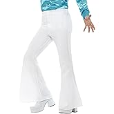 Smiffy's Flared Trousers Man, White, Large