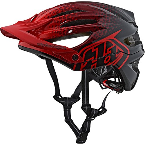 Troy Lee Designs 2018 A2 MIPS Starburst Bicycle Helmet-Red-M/L