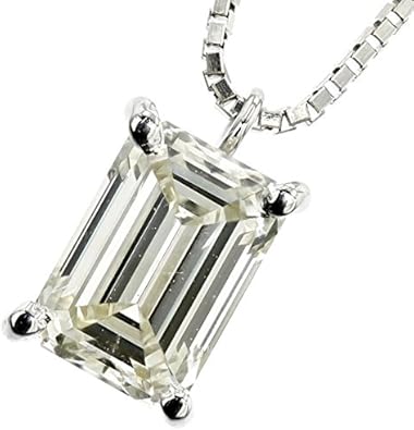 Amazon エメットジュエリー ダイヤモンド ペンダント 1 04ct Si2 M エメラルドカット Pt Gia 鑑定書付 ネックレス 通販