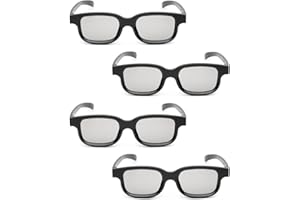 WELANE 3D Glasses, 4 PCS 3D Vision Glasses for TV, Movie, Game (Black)