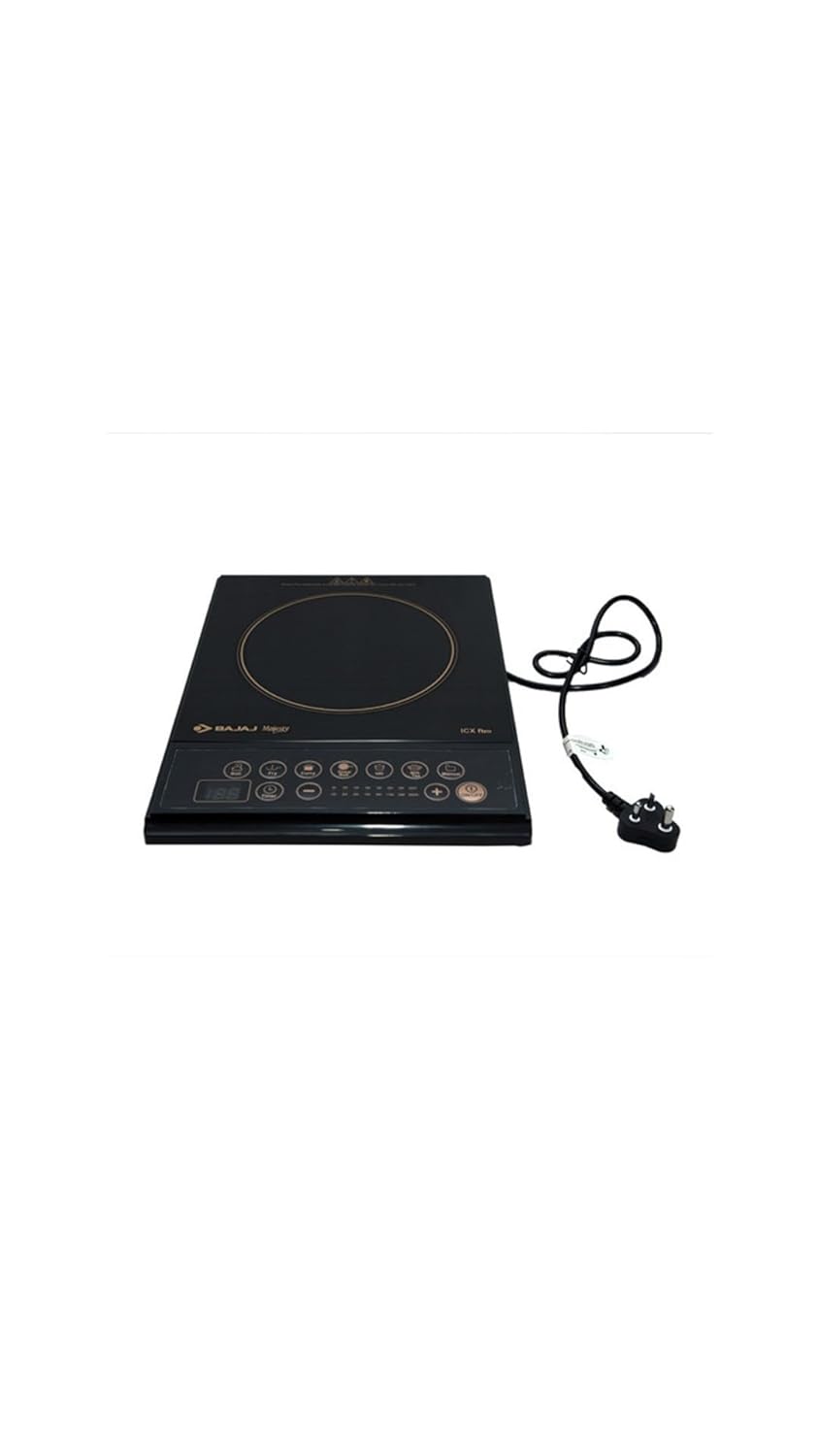 Buy Bajaj Majesty ICX NEO Black Aluminium Induction Cooker with Tact Switch  and 7 Menu Options (10-inches, 1600 W) Online at Low Prices in India -  Amazon.in
