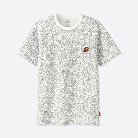Amazon Co Jp ユニクロ 任天堂 スーパー マリオ Tシャツ Lサイズ 白 ホワイト ファミコン ゲーム 昭和 レトロ グラフィック Utgp 17 ホビー 通販