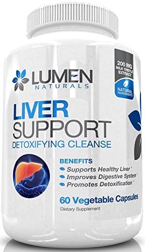 Liver Support - Powerful Detoxifying Cleanse Supplement - Contains Milk Thistle, Dandelion, Turmeric, Ginger, Beet Root, Berberine, & Artichoke Extract - 60 Vegetable Capsules (60 Count (Pack of 1)