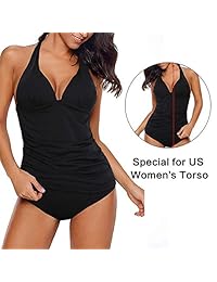 Traje de baño para dama con acolchado extraíble y correa ajustable para el hombro, para control de la barriga