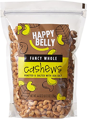 Amazon Brand - Happy Belly Fancy Whole Cashews, 44 Ounce