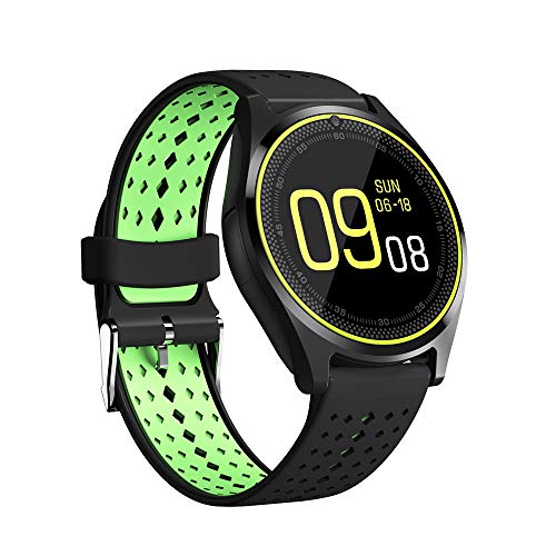 FuriGer Fitness Tracker Bluetooth Smart Watch with Heart Rate Monitor Call Reminder Activity Trackers Step Calorie Counter Pedometer Band for iOS Android Phone Men Women Kid-Black Green