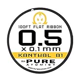 0.5mm x 0.1mm - PURE ATOMIST 0.5 mm x 0.1 mm kanthal A1 Ribbon Flat Wire 100' Roll