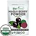 Biofinest Maqui Berry Juice Powder - 100% Pure Freeze-Dried Antioxidants Superfood - USDA Organic Vegan Raw Non-GMO - Boost Digestion Weight Loss - for Smoothie Beverage Blend (4 oz Resealable Bag)