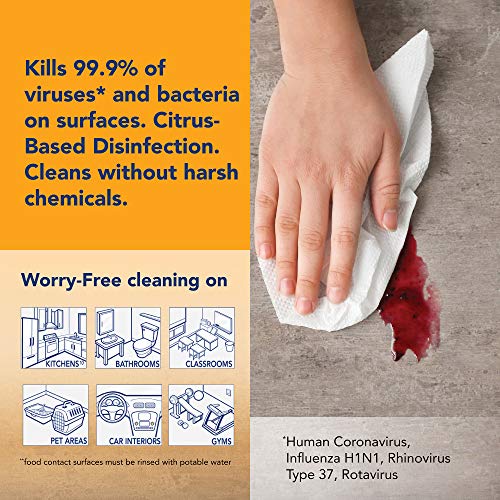 Arm & Hammer Essentials Disinfecting Wipes, Lemon Orchard Scent, 3 Pack