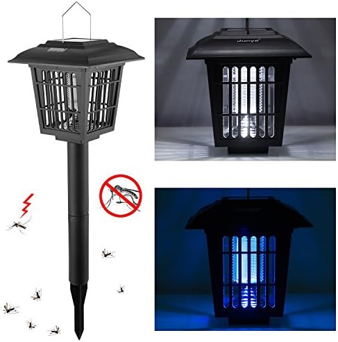 Electronic Insect Killer,Junya Electronic Zapper Insect Killer, Mosquito Killer with Trap Lamp for Indoor or Outdoor Insect/Mosquito/Flying Killer Light,Solar Garden Pathway Lights -2 Lighting Modes