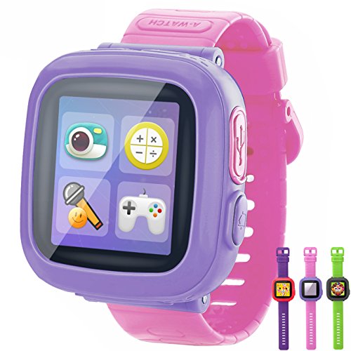 GBD Kids Game Smart Watches [AR Pro Edition] for Boys Girls with Pedometer Timer Camera Wristwatch Alarm Fitness Tracker Sport Watch Indoor Outdoor Children Learning Toy Christmas Gifts (Pink)