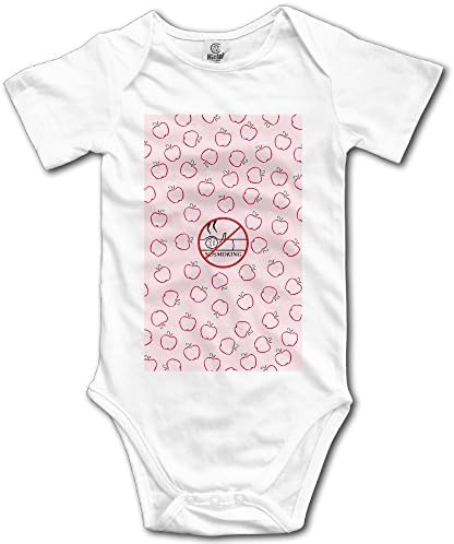 Infant Smoking Is Injurious To Health Apple Short Sleeve Unisex Baby Bodysuit Onesie