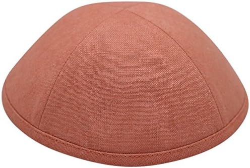 iKippah Boys Linen Yarmulka - Coral, 5