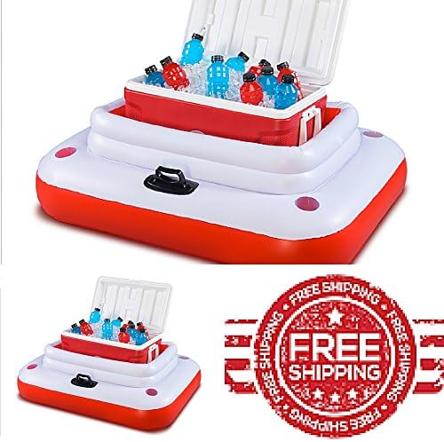 Floating Cooler for Wine Water Drinks ,Inflatable Portable Air Cooler ,Swimming Pool Fun Outdoor Play Family & eBook