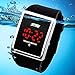 Gosasa Cool Girls Watches Fashion Shockproof Electroplated Case Transparent Strap Lady Women Digital Wristwatch (Blue Transparent)