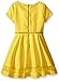 My Michelle Girls' Big Short Sleeve Checked Organza Pleated Dress with Solid Panels and Belt