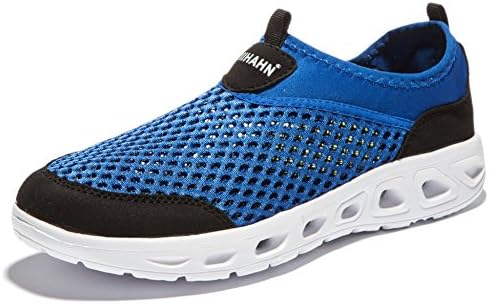 Men's Slip On Outdoor Casual Walking Sneakers Lightweight Breathable Mesh Pool Swimming Beach Water Shoes Size 12 US Navy