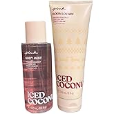 Victoria's Secret Pink ICED COCONUT Body Mist & Lotion 2pc bundle for Women - Full Size (Limited Edition)