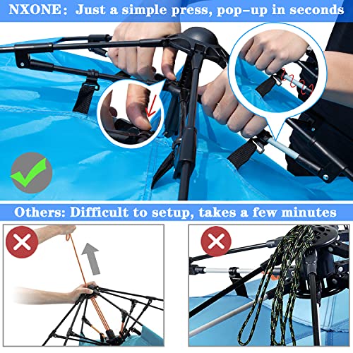 NXONE XL Pop Up Beach Tent, Deluxe Sun Shade Shelter for 4 Person, UPF