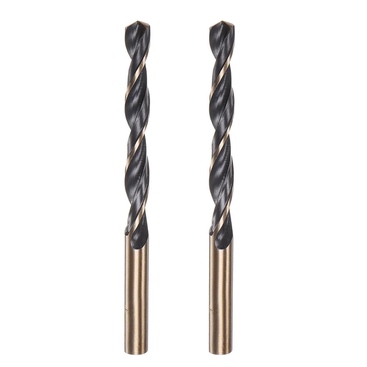 Misuyue 2pcs 12mm/0.472" HSS Carbide Jobber Drill Bit Set, Twist Drill Bit for Metal, Stainless Steel, Aluminum Alloy, Wood