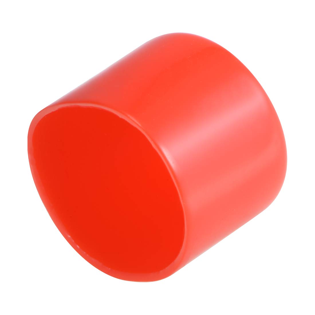 sourcing map 8pcs Rubber End Caps 40mm ID Vinyl Round End Cap Cover Screw Thread Protectors Red
