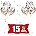 Confetti Balloons Birthday Party - 15 Pack 15 '' ( Mouth Piece Included ) Round Clear Latex Free Balloon, Glitter Balloons for the Gift, Wedding, Party Decorations