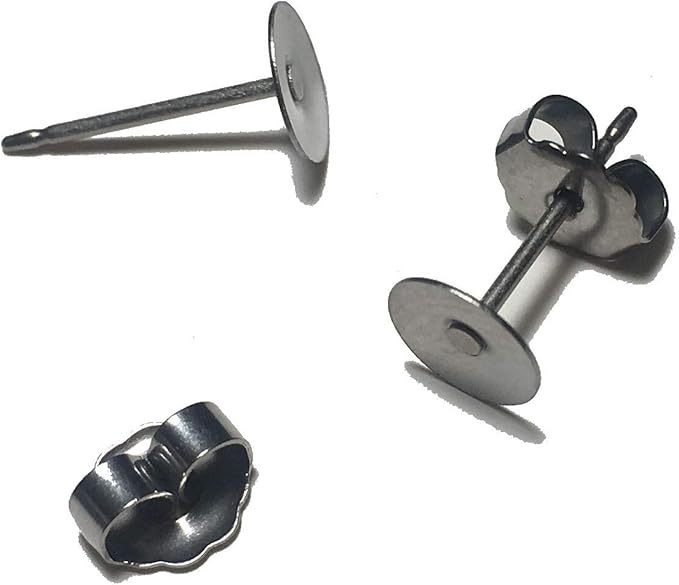 Titanium Earring Supplies,40 pcs, 206mm pad Posts and 20