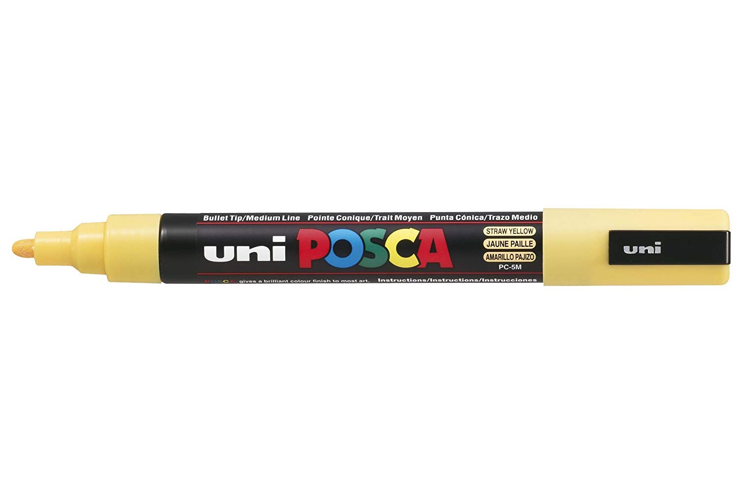 UNI-BALL POSCA MARKER PEN PC-5M - STRAW YELLOW - Single Pen