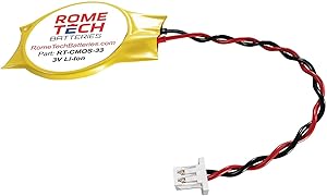 Rome Tech CR2016 CMOS Battery for Dell/Acer/HP/Lenovo - Laptop Backup BIOS RTC 3V CR 2016 Battery with 2 Wire Medium Cable Regular Connector