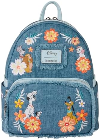 Amazon.com | Loungefly x Disney 101 Dalmatians Striped Faux Leather Mini  Backpack (One Size, Black, White, Red) | Casual Daypacks