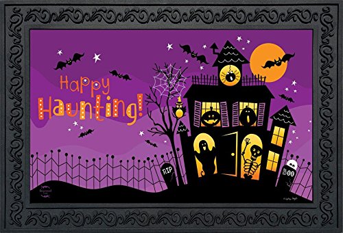 Briarwood Lane Happy Haunting Halloween Doormat Haunted House Indoor Outdoor 18