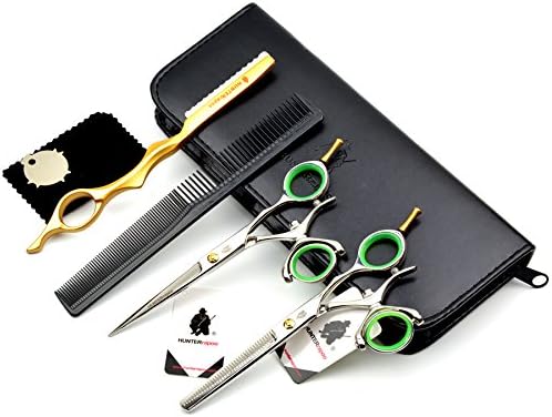HUNTERrapoo HT9133 6.0" Ratory Handle Type Professional Hair Cutting Scissors Set Japanese Stainless Steel 440C