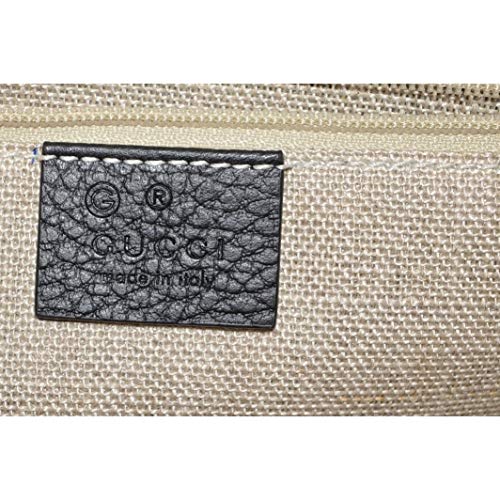 Gucci Women's Black Leather 510304 Interlocking GG Crossbody Purse Handbag New