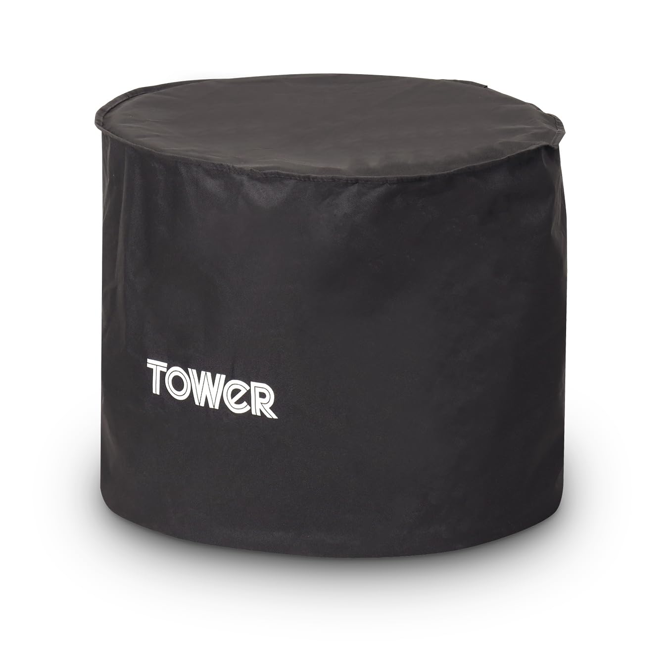 Tower Fire Pit Cover - Heavy-Duty Waterproof & Windproof Outdoor Charcoal Grill Cover, UV Resistant, Black (H63 x W67 x D60cm)