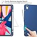 ZtotopCases for iPad Pro 12.9 3rd Generation 2018 /iPad Air 13 Inch 2024/2025 Case with Pencil Holder, Lightweight Slim Soft TPU Back Trifold Smart Cover with Auto Sleep/Wake, Blue