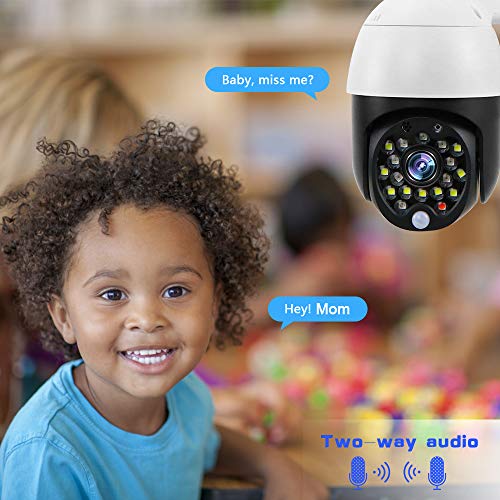 WiFi PTZ Outdoor Security Camera, 1080P Home WiFi IP Camera Dome